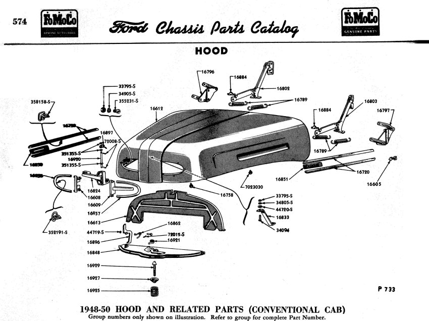 1950 Ford truck hood latch #9